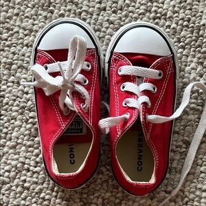 Converse Kids Red and White Sneakers